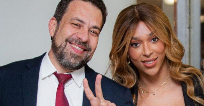 Guilherme Boulos (à esq.) e Erika Hilton (à dir.), ambos do Psol