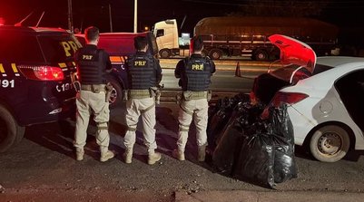 Mais de 90 kg de maconha são apreendidos pela PRF em Picos (Foto: Reprodução/PRF)