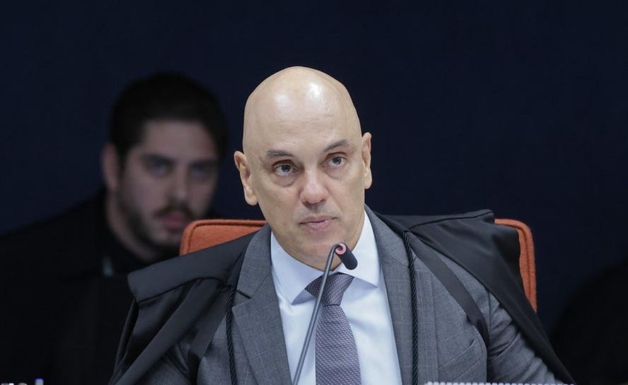 O ministro Alexandre de Moraes, durante julgamento na Primeira Turma do STF