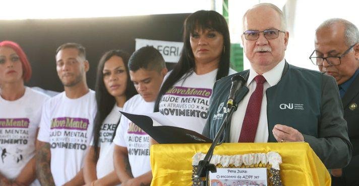 O presidente do STF Edson Fachin durante visita a uma penitenciária de João Pessoa