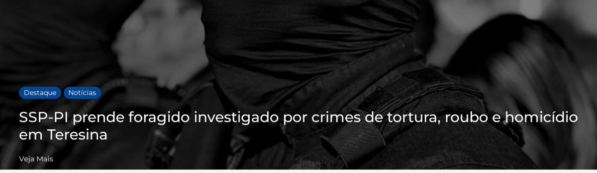 “Os crimes de tortura e roubo também geraram a operação realizada na semana passada