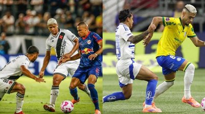 Vasco e Grêmio vencem, e Palmeiras fica no empate contra o Cruzeiro; veja tabela atualizada da 30ª rodada do Brasileirão (Foto: Fotos: Ari Ferreira/Bragantino e Cesar Greco/Palmeiras)