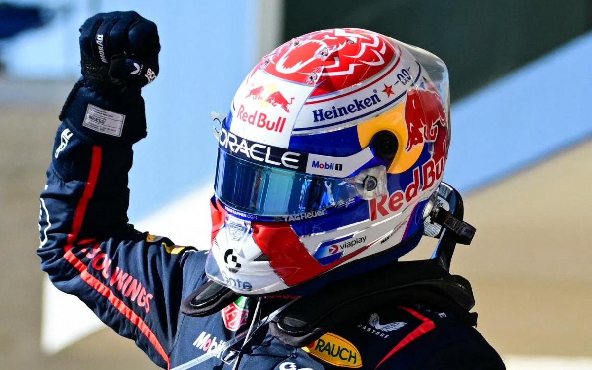 Verstappen celebra vitória no GP dos Estados Unidos, neste domingo (19)