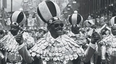 O músico Cartola em um dos desfiles da Mangueira (Foto: Acervo)