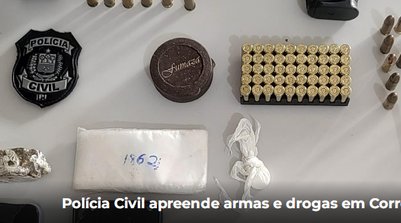 No local da operação, os policiais civis apreenderam um vasto material ilícito, (Foto: Reprodução/SSPI)