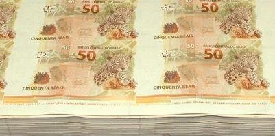 Notas de dinheiro na Casa da Moeda do Brasil (Foto: Casa da Moeda/Facebook/Reprodução)