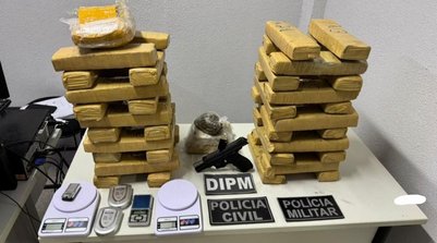 Quase 45 kg de droga é apreendida em Parnaíba (Foto: Reprodução)