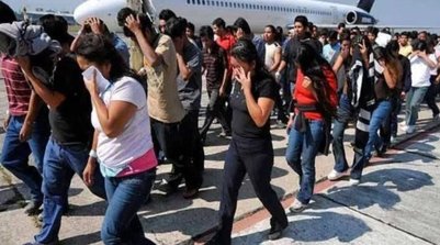 Avião com deportados chegou ao Brasil (Foto: Reprodução/Twitter/X/@rpcradiolorica)