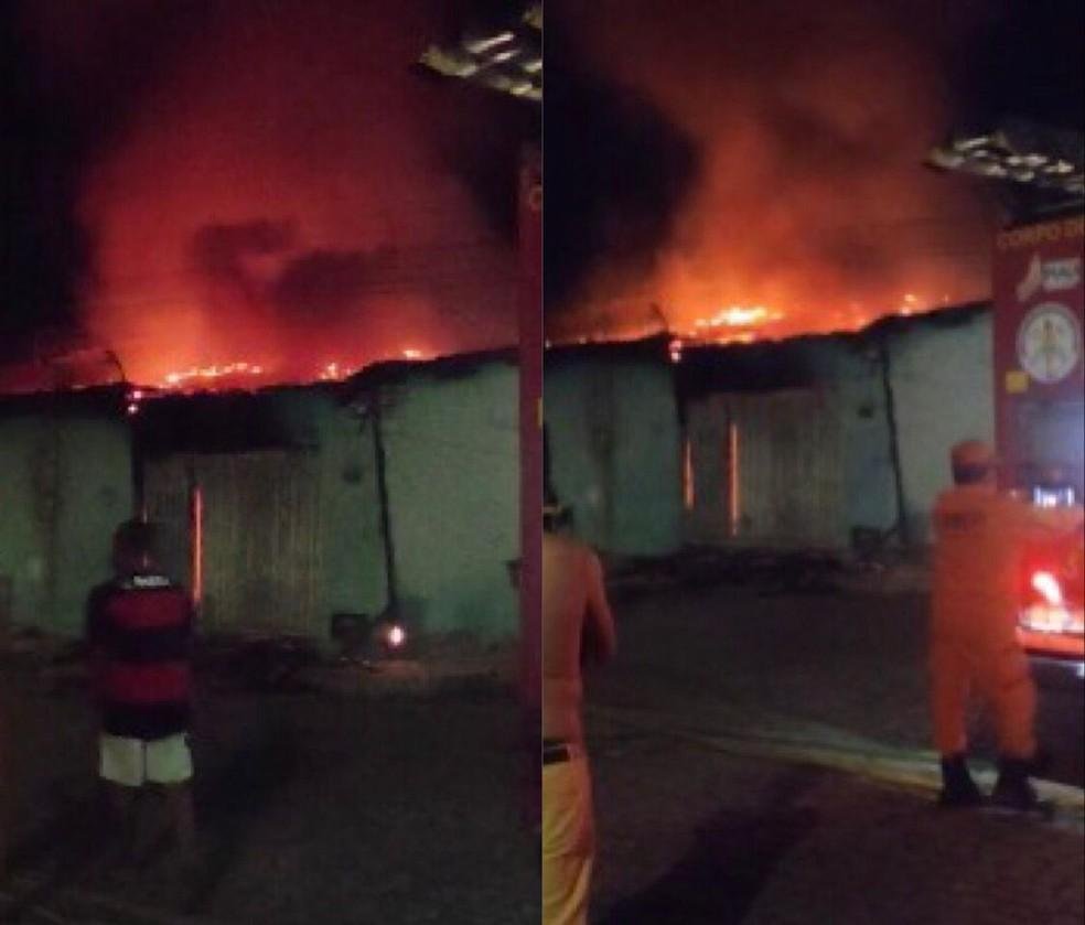 Incêndio destrói parte de casa na Zona Norte de Teresina