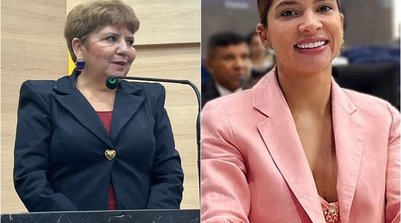 Juíza Júnia Maria Bezerra e a vereadora Tatiana Medeiros (Foto: Fotos: Reprodução/Cidade Verde)