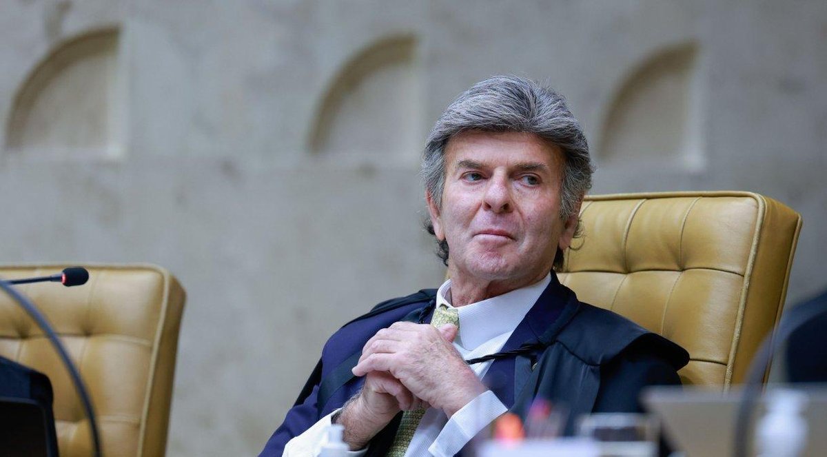 Ministro Luiz Fux durante a sessão plenária do STF.• Fellipe Sampaio /STF