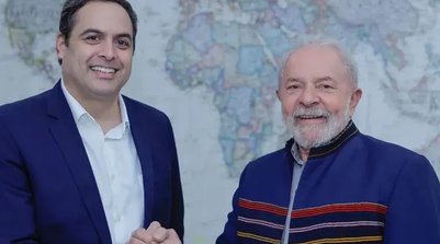 Paulo Câmara e Lula. Ex-governador de Pernambuco deverá assumir o comando do Banco do Nordeste (Ricardo Stuckert) (Foto: Divulgação)