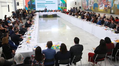 Reitora da UFPI participa de reunião no Palácio do Planalto com dirigentes de IFES para discutir recomposição orçamentária (Foto: Divulgação / UFPI)