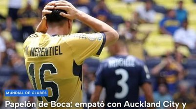 A TV argentina "TyC Sports" definiu a eliminação do Boca Juniors como "papelão" (Foto: Reprodução)