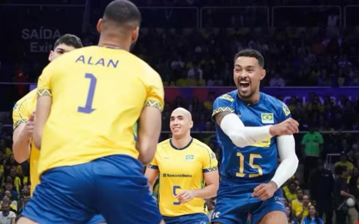 Brasil venceu a Ucrânia na Liga das Nações de Vôlei