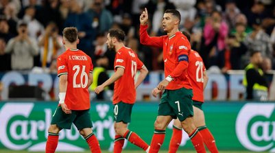 Cristiano Ronaldo garantiu a vitória e colocou Portugal na final da Liga das Nações da Uefa (Foto: Alexandra Beier / AFP)
