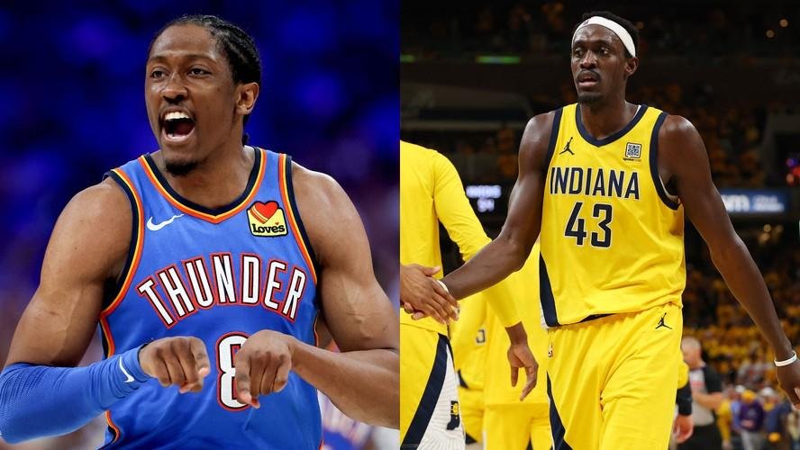 Jalen Williams, do Oklahoma City Thunder e Pascal Siakam, do Indiana Pacers
