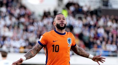 Memphis celebra gol marcado pela Holanda (Foto: Reprodução / X @OnsOranje)