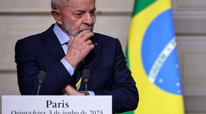 O presidente Luiz Inácio Lula da Silva durante visita a Paris (Foto: PETIT TESSON/POOL/AFP)