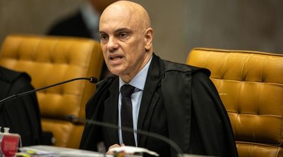 Plenário do STF durante julgamento sobre responsabilização das redes sociais; Ministro Alexandre de Moraes (Foto: Brenno Carvalho / Agência O Globo)