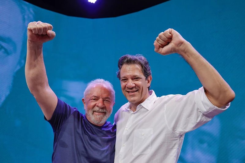 Presidente Luiz Inácio Lula da Silva e Fernando Haddad, ministro da Fazenda