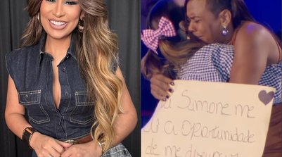 Simone Mendes reencontra fã que derrubou Simaria há 8 anos e a perdoa (Foto: (Reprodução Instagram/ montagem ))
