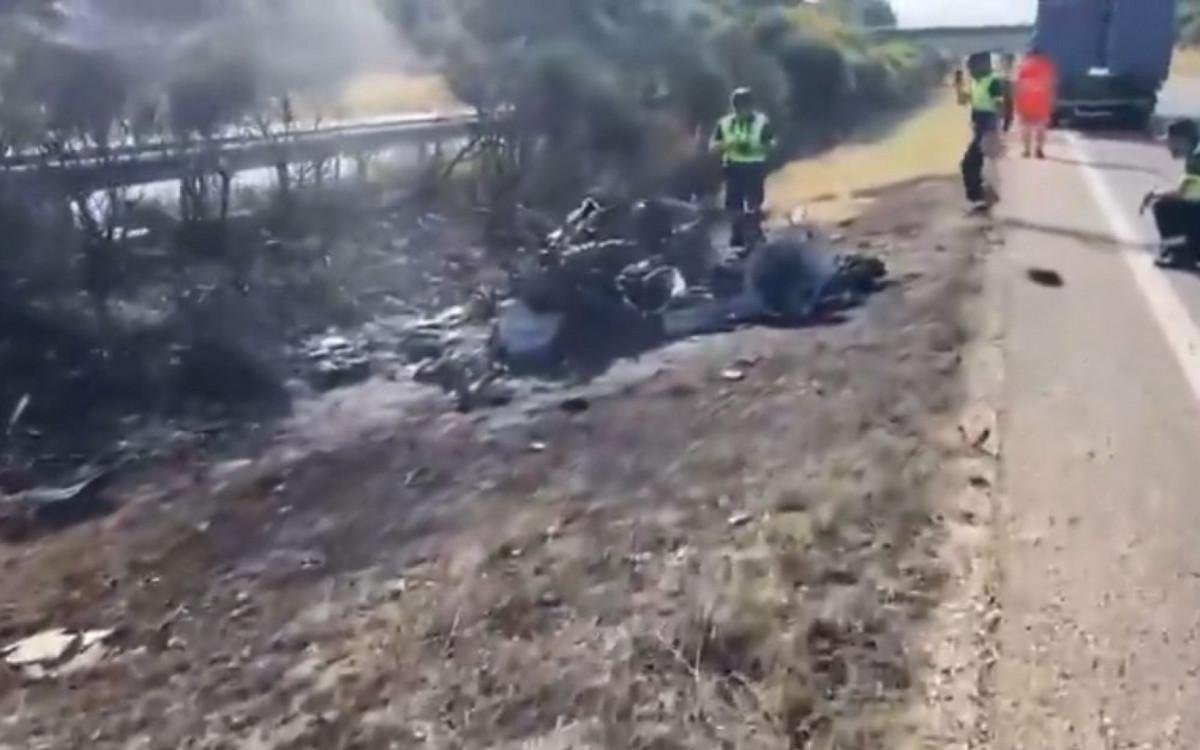Carro onde estavam Diogo Jota e André Silva ficou destruído