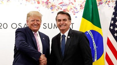 Jair Bolsonaro, durante reunião bilateral com Donald J. Trump, então Presidente dos Estados Unidos da América, em Osaka, Japão (28/6/2019) (Foto: Alan Santos/PR)