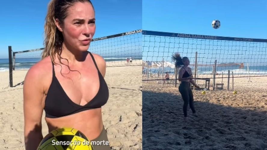 Paolla Oliveira resolveu mostrar uma nova faceta fora dos palcos e estúdios: a das areias.