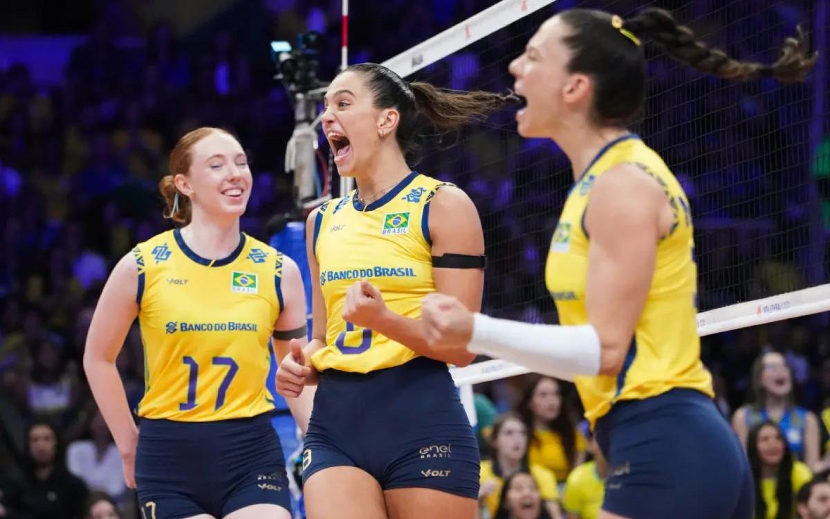 Seleção feminina de vôlei manteve a vice-liderança da Liga das Nações