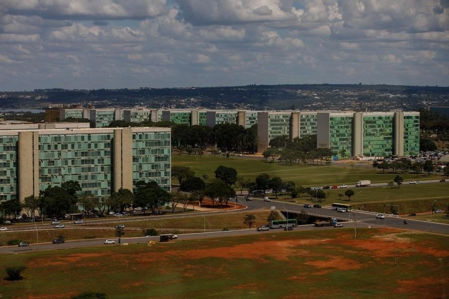 A Esplanada dos Ministérios, em Brasília