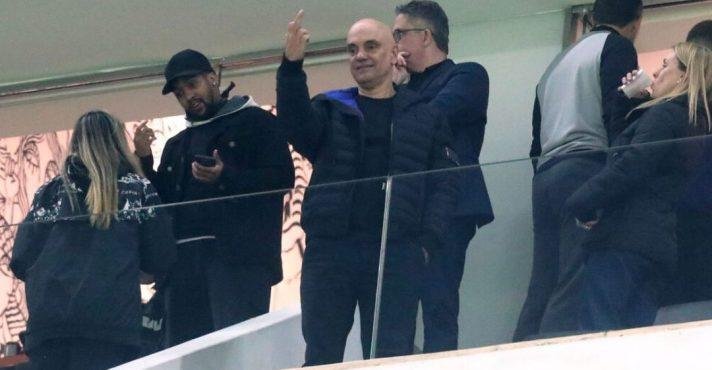 Alexandre de Moraes, no jogo do Corinthians