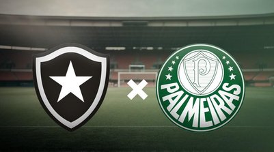 Botafogo x Palmeiras pelo Brasileirão (Foto: Editoria de Arte)