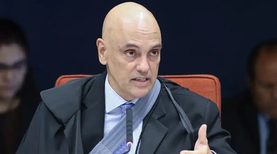 Brasília (DF), 22/04/2025 - Ministro Alexandre de Moraes durante sessão de julgamento da denúncia sobre o núcleo 2 da PET 12.100. Foto: Antonio Augusto/STF (Foto: © Antonio Augusto/STF)