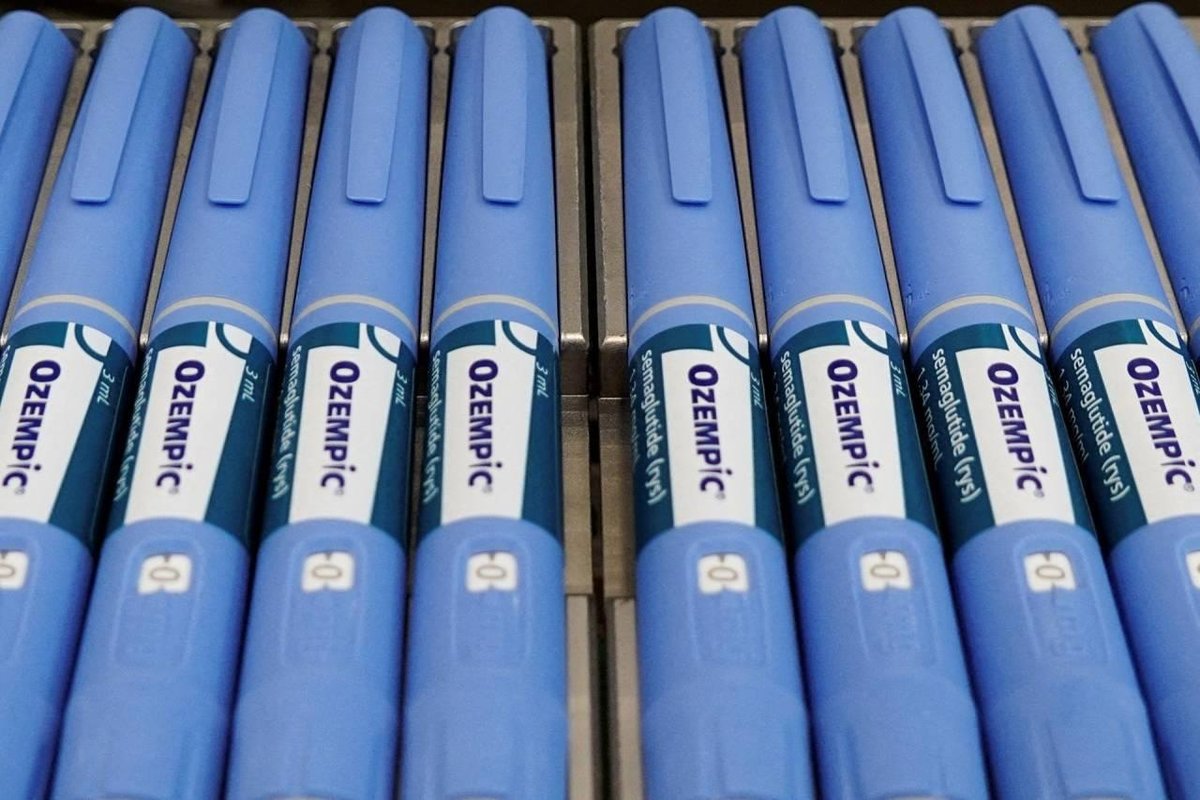 Canetas de Ozempic em linha de produção da Novo Nordisk na Dinamarca - 26/9/2023