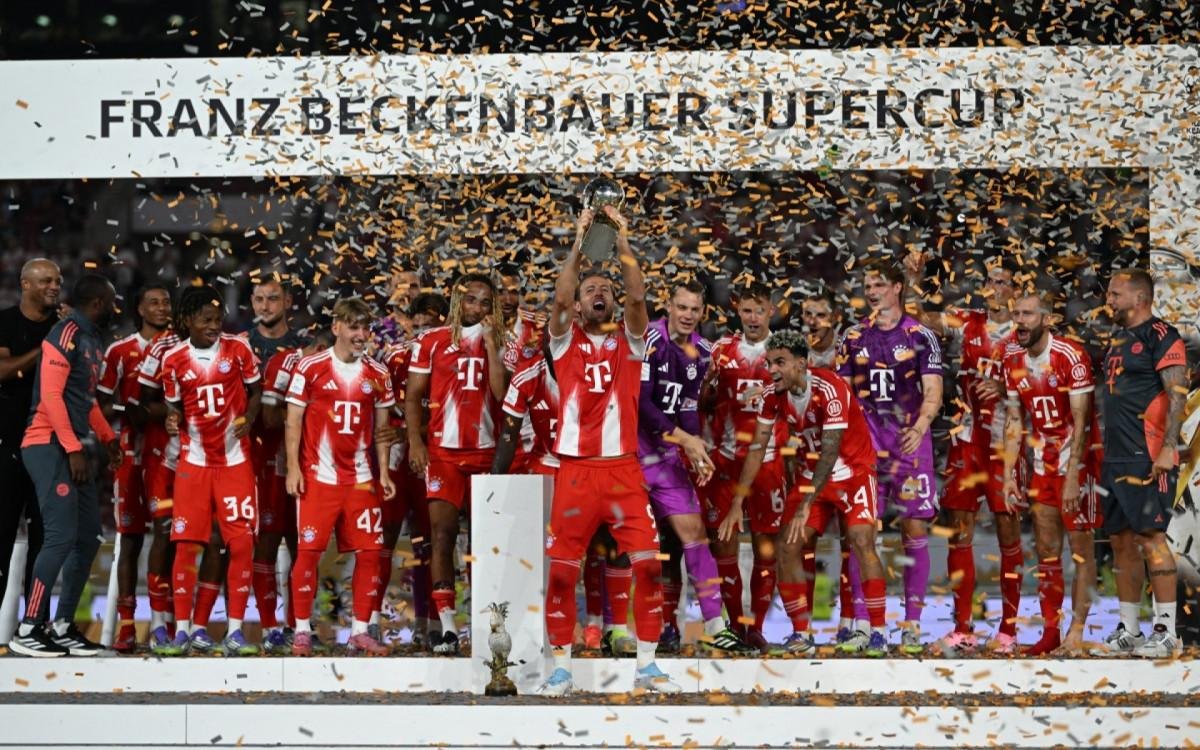 Comemoração dos jogadores do Bayern de Munique