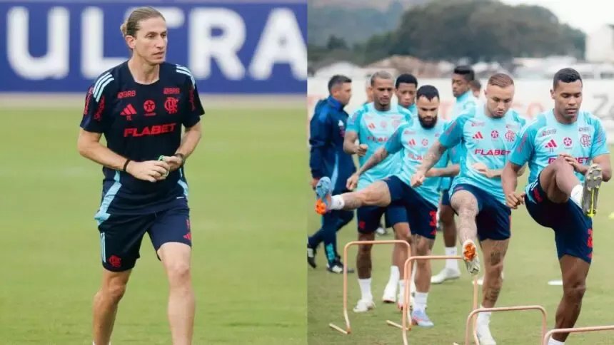 Elenco do Flamengo inicia preparação para jogo contra o Internacional, pelas oitavas de final da Libertadores
