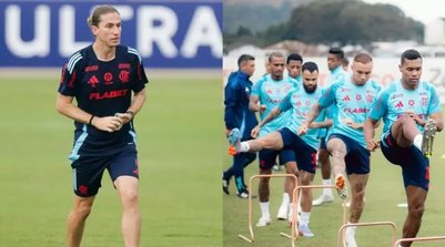 Elenco do Flamengo inicia preparação para jogo contra o Internacional, pelas oitavas de final da Libertadores (Foto: Fotos: Divulgação/Flamengo)