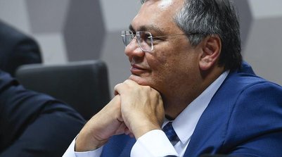 Flávio Dino durante sabatina na Comissão de Constituição e Justiça (CCJ) do Senado Federal (Foto: Marcos Oliveira/Agência Senado)