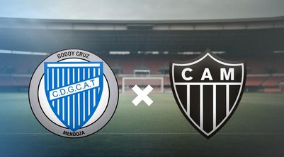 Godoy Cruz e Atlético-MG (Foto: Editoria de Artes)