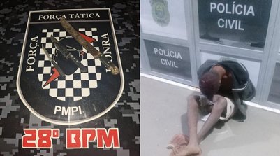 Homem é preso suspeito de esfaquear menina de 3 anos no Sul do Piauí (Foto: Divulgação/PMPI)