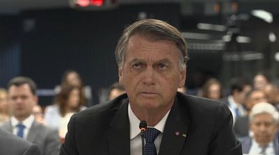 Jair Bolsonaro durante julgamento ao STF (Foto: (Reprodução: TV Justiça))