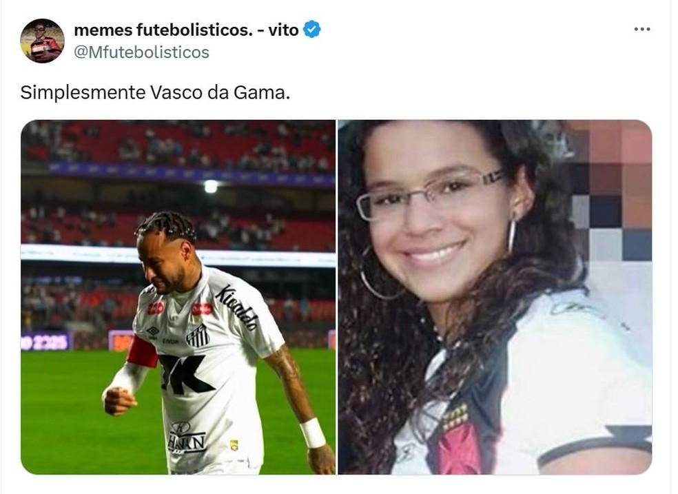 Memes da vitória do Vasco sobre o Santos, Neymar e Bruna Marquezine