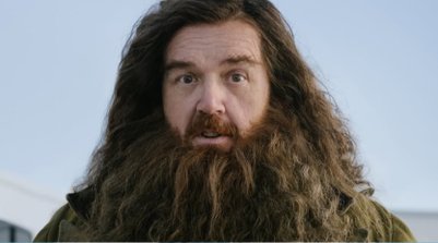 Nick Frost caracterizado como Hagrid para "Harry Potter" (Foto: Divulgação/ HBO Max)