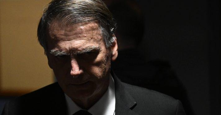 O ex-presidente Jair Bolsonaro, durante sessão na 1ª Turma do STF - 10/6/2025