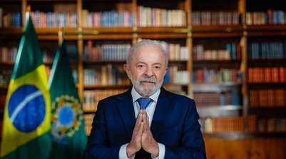 Presidente da República, Luiz Inácio Lula da Silva, durante pronunciamento à Nação - Palácio da Alvorada, Brasília (DF) (Foto: Ricardo Stuckert/PR)
