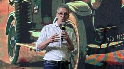 Romeu Zema, durante evento neste sábado, 16, em São Paulo: discurso enérgico contra o PT e Alexandre de Moraes (Foto: Reprodução/Redes sociais)
