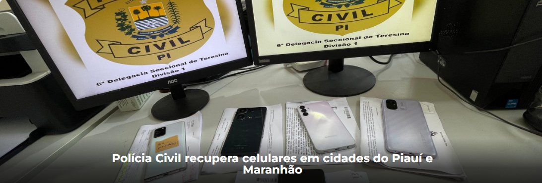A Polícia Civil reforça seu compromisso de agir de forma eficaz na recuperação de bens roubados