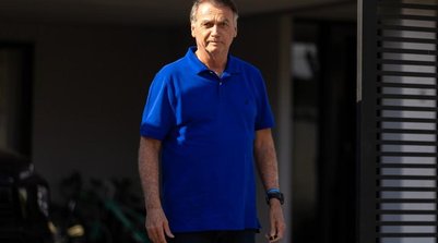 Ex-presidente Jair Bolsonaro em prisão domiciliar, em Brasília. (Foto: Brenno Carvalho / Agência O Globo)