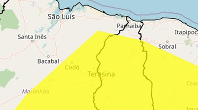 Onda de calor atinge o Piauí a partir desta quinta (18) (Foto: Reprodução/Inmet)